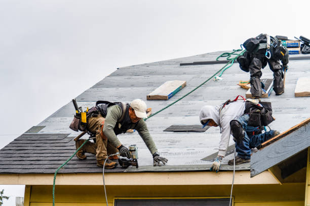 Professional Gutter Installation technician working in Melissa, TX